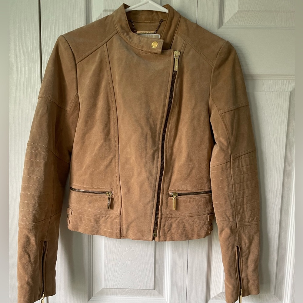 Michael Kors Suede Moto Jacket